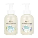 (Package Renewal) ORGABEBE Bubble Wash & Shampoo 500ml – Gentle Liquid Cleanser with 100% Coconut-Based Surfactants, Vegan, Dermatest Excellent, Natural Oils _ Made in KOREA